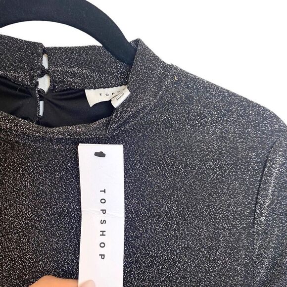 Topshop Glitter Open Back Midi Cocktail Dress - Picture 11 of 16